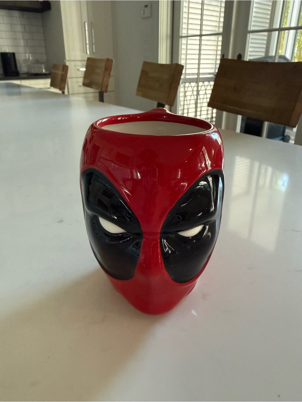 Marvel Red and Black Deadpool Ceramic Mug - Novelty Home Dining Cup